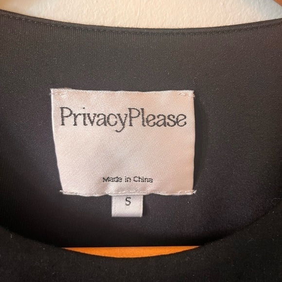 Privacy Please Long Sleeve Bodysuit Black Small - Picture 3 of 7
